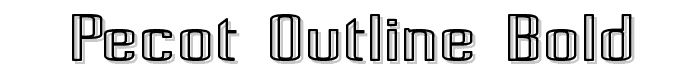 Pecot Outline Bold font